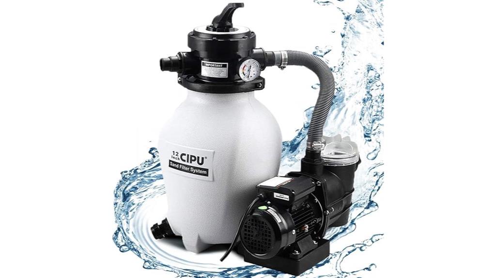 12 inch sand filter pump