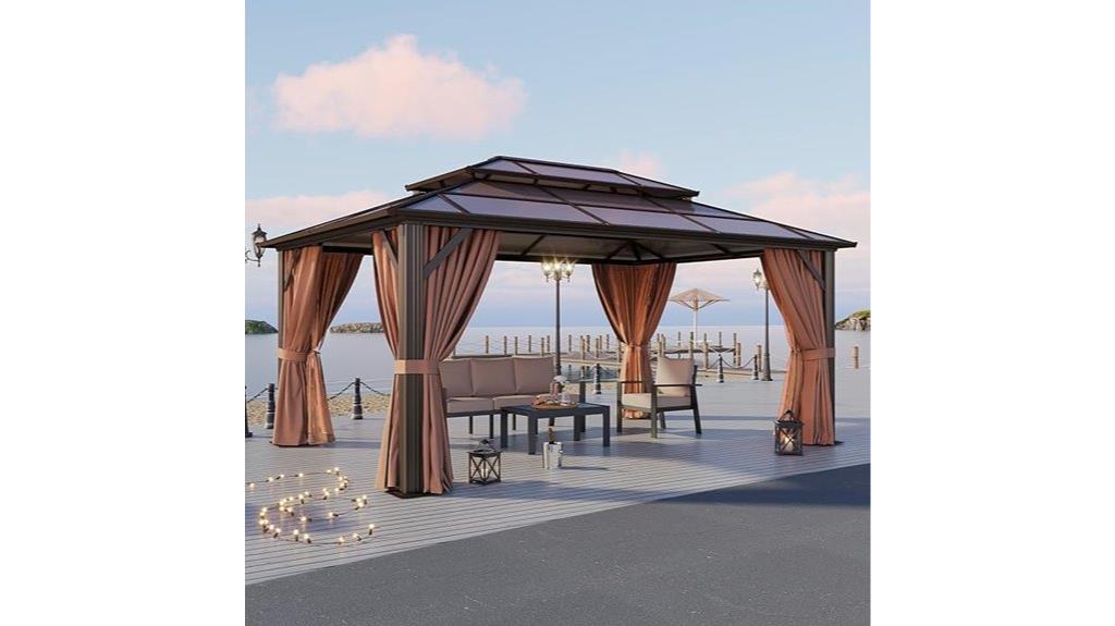12x16 gazebo with curtains