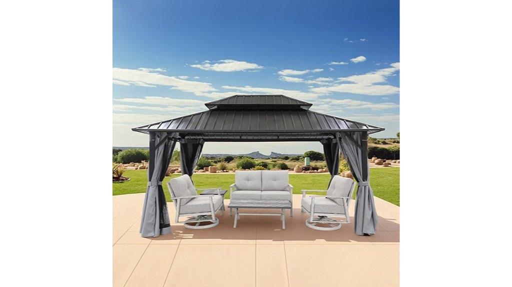 12x16 gazebo with netting