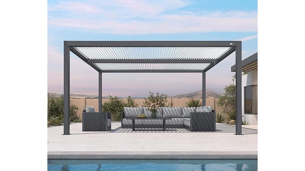 adjustable aluminum pergola