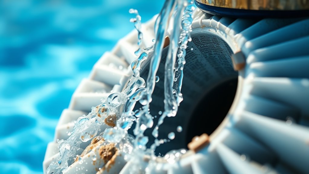 backwash when water shows signs