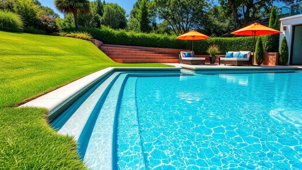 beach inspired gradual slope