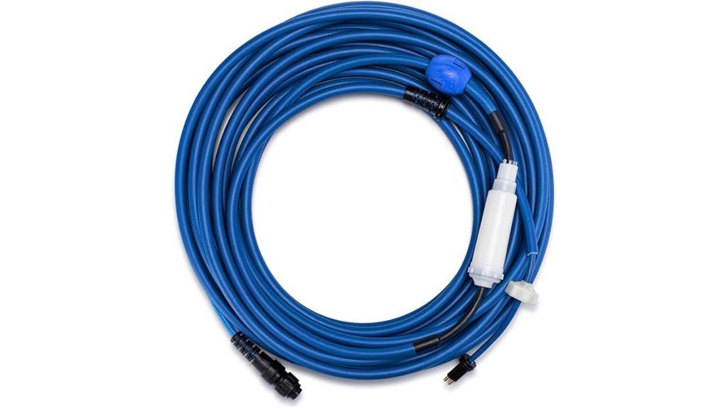 blue swivel tangle free cable
