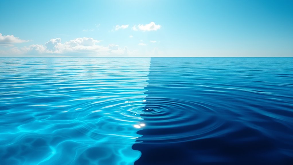 blue water tones promote calmness