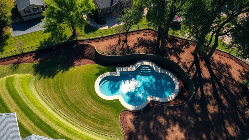 building pools on sloped lots