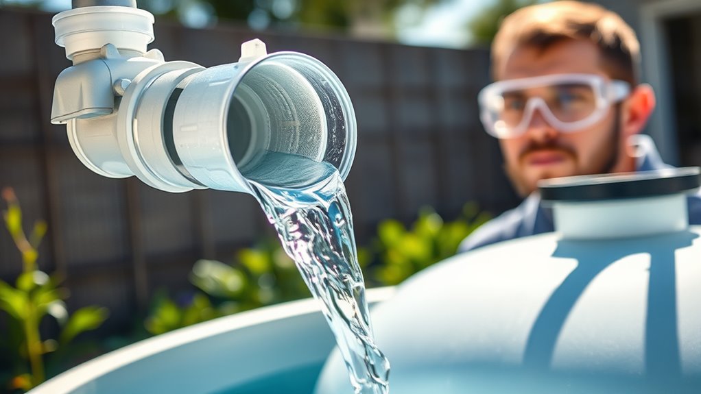 check backwash outlet regularly