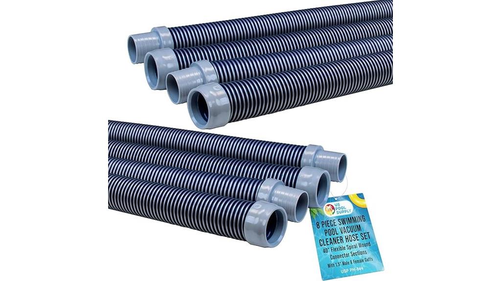 complete 8 piece vacuum hose set