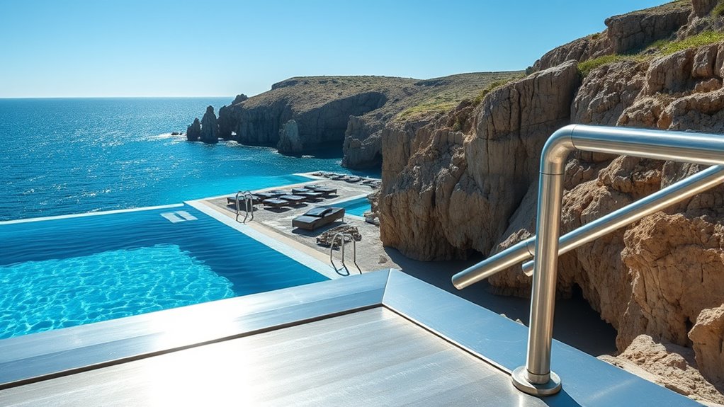 corrosion resistant coastal pool material