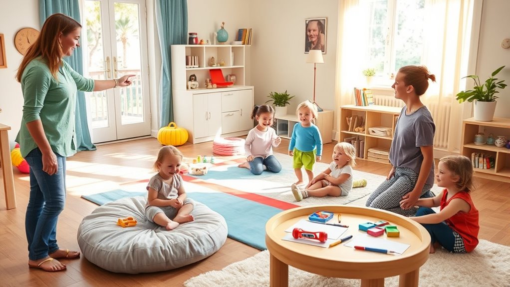 designate and organize play areas