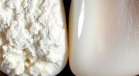 distinguishing calcium and etching
