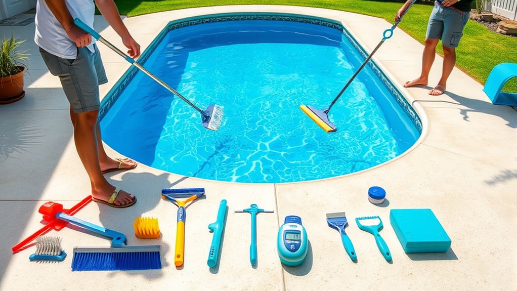 efficient weekly pool maintenance