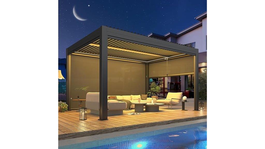 electric louvered pergola