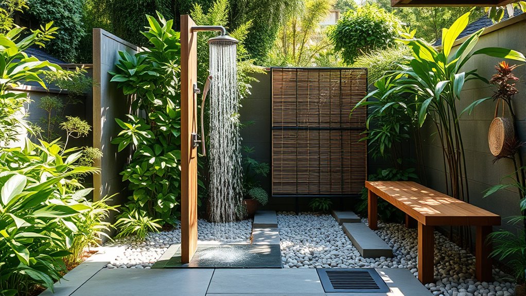 enhance outdoor shower comfort