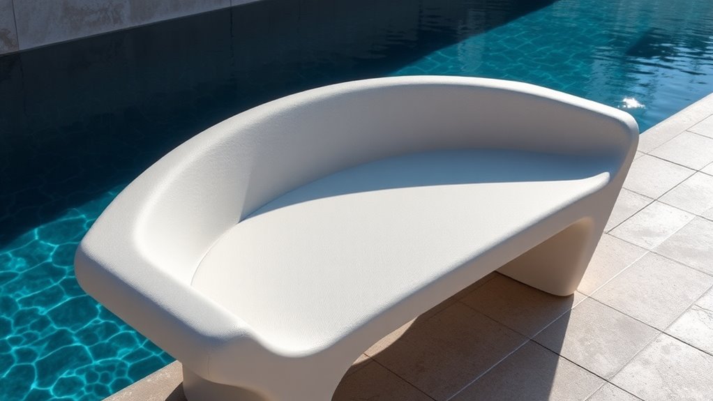 ergonomic safe pool seating