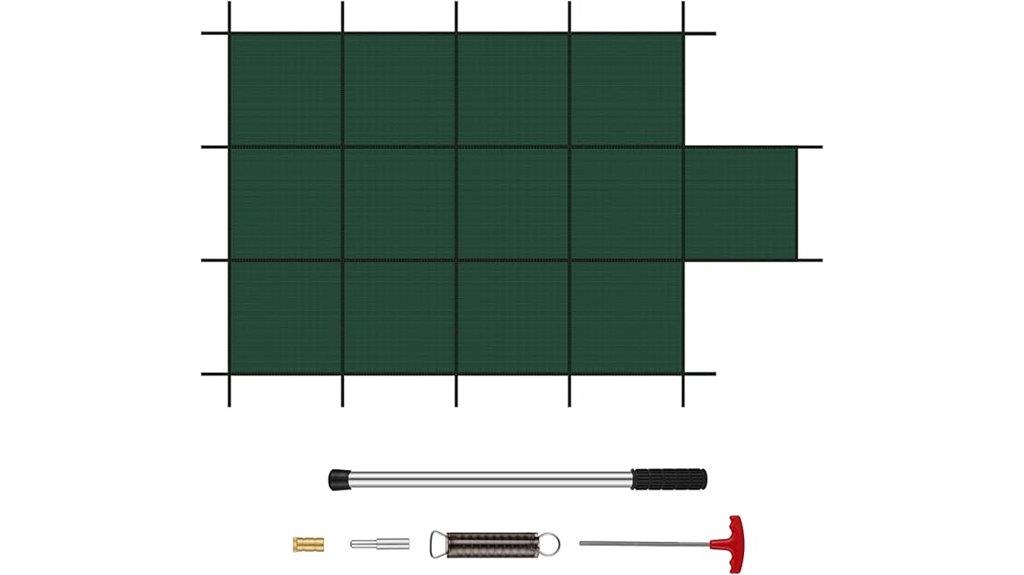 green inground pool cover