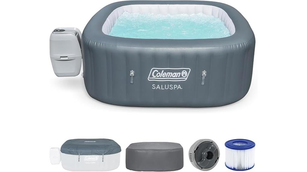 grey coleman airjet hot tub