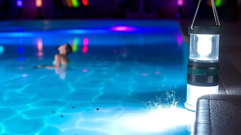 illuminate pool safely outdoors
