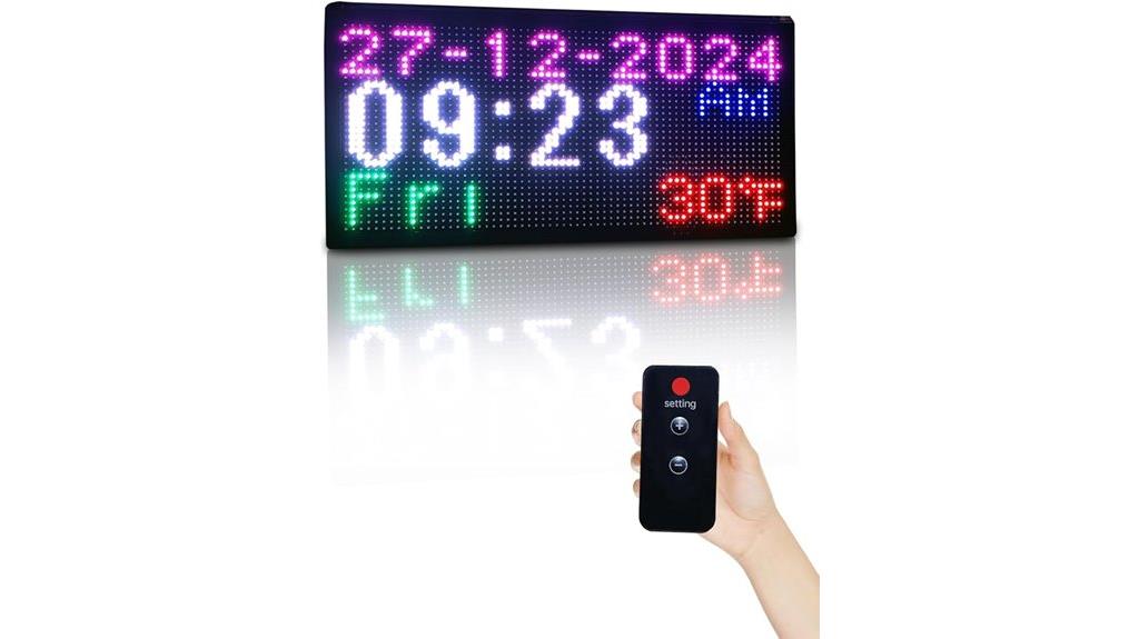 large double sided clock