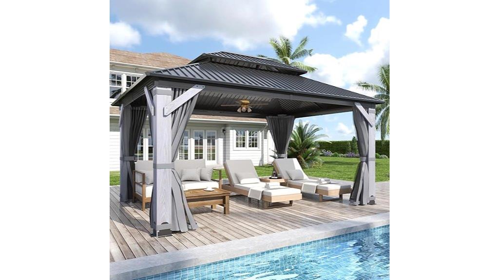 large outdoor wooden gazebo