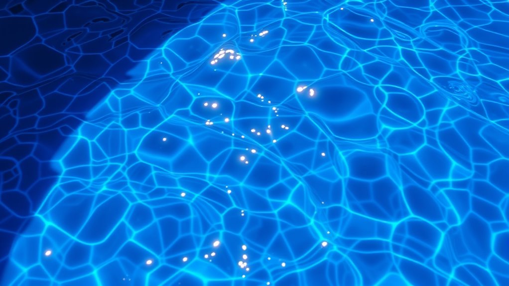 layered blue water textures