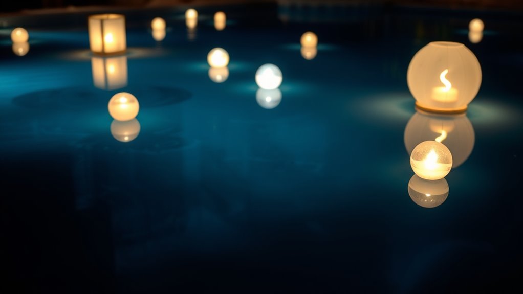 magical glowing pool atmosphere
