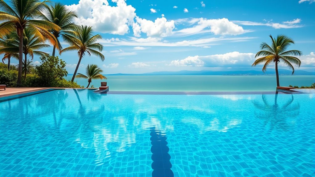 minimalist reflective water feature