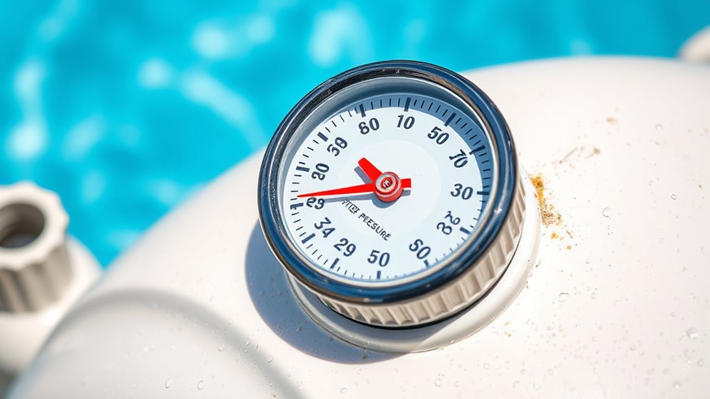 monitor pool filter pressure