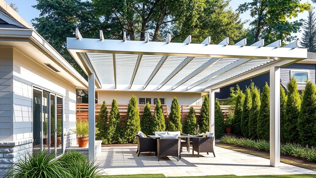 motorized aluminum pergola selection