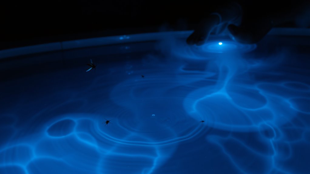 night swimming lighting insects temperature