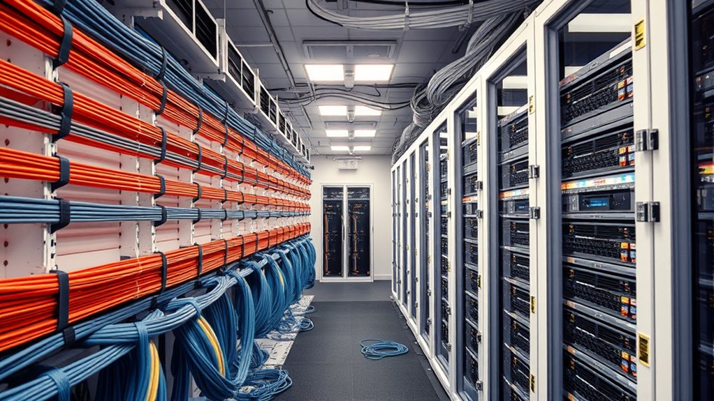 organized labeled secured cables