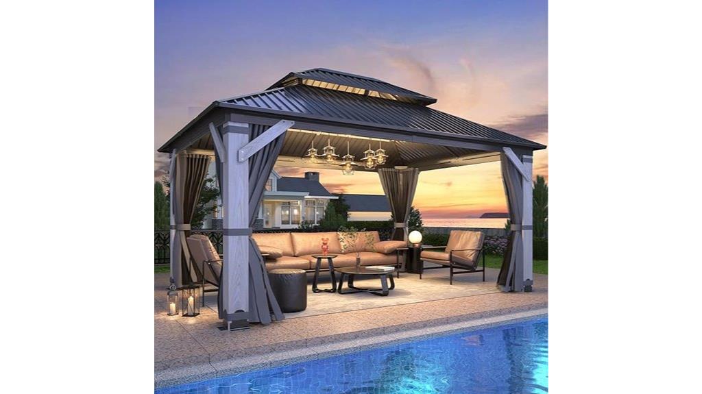 outdoor 12x16 wooden gazebo