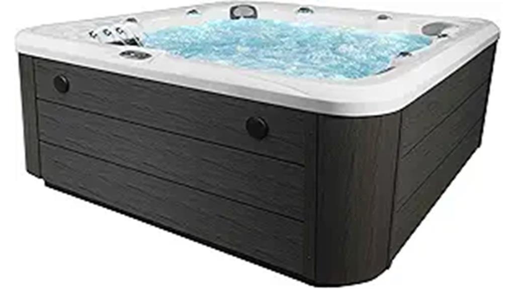 outdoor hot tub with 69 jets