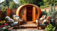outdoor sauna seating capacity