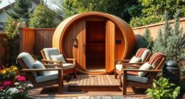 outdoor sauna seating capacity