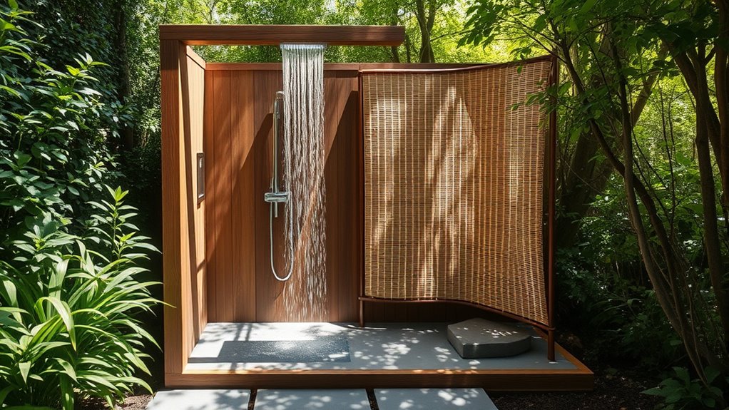 outdoor shower drainage tips