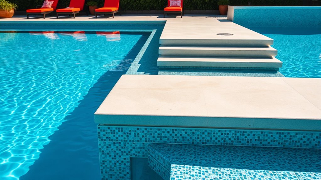partial water lounging comfort