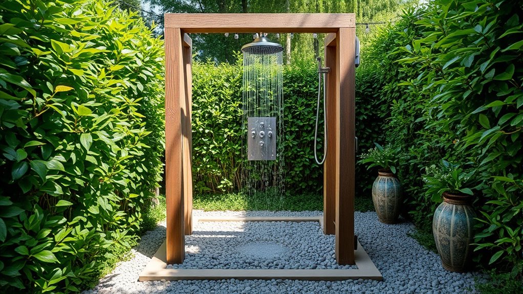 personalized outdoor shower retreat