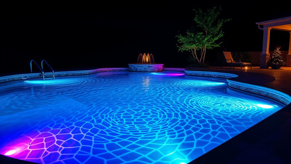pool lighting transforms nights