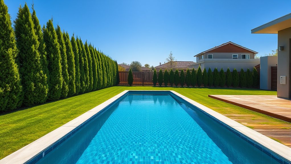 pool setback and height limits