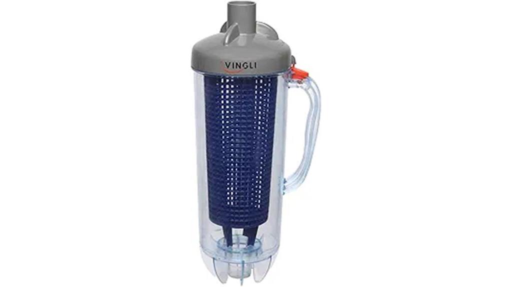 pool vacuum leaf canister