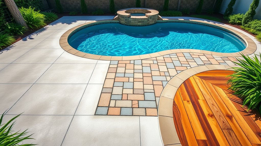 poolside decking material choices