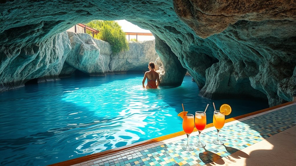 poolside drink service enjoyment