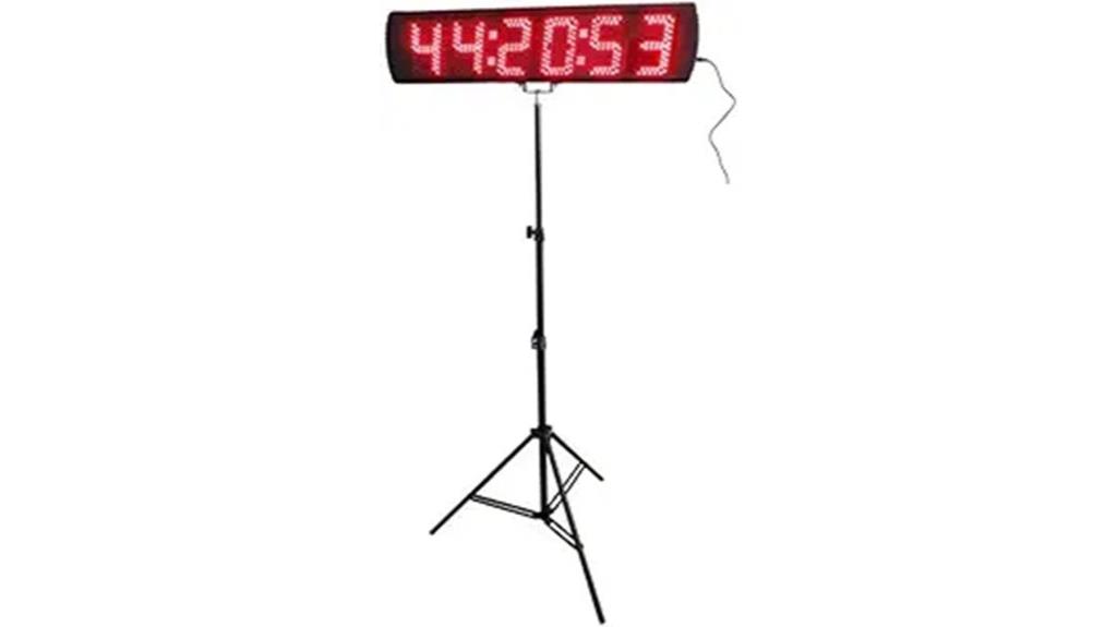 portable red led clock