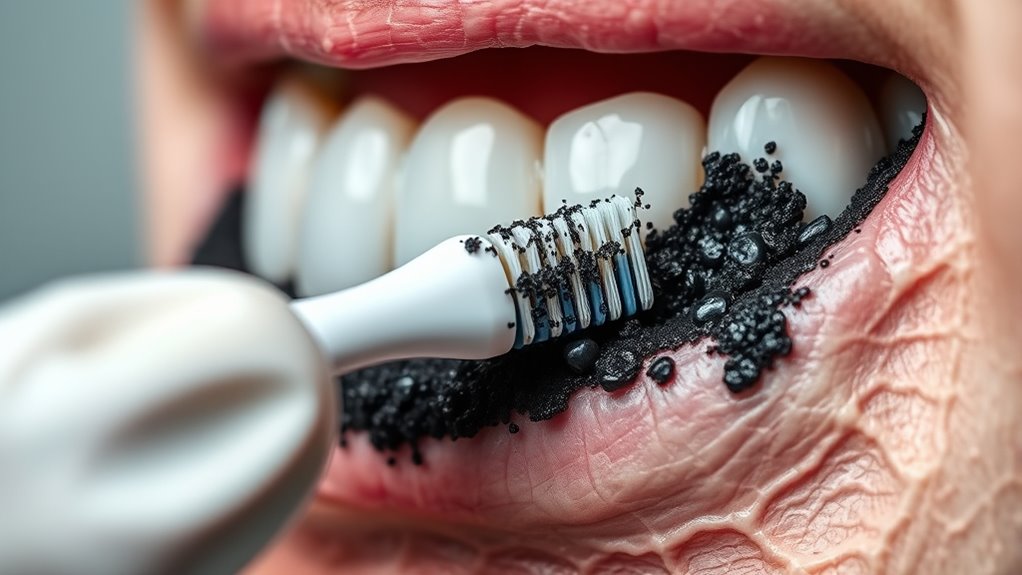 proper brushing over black algae