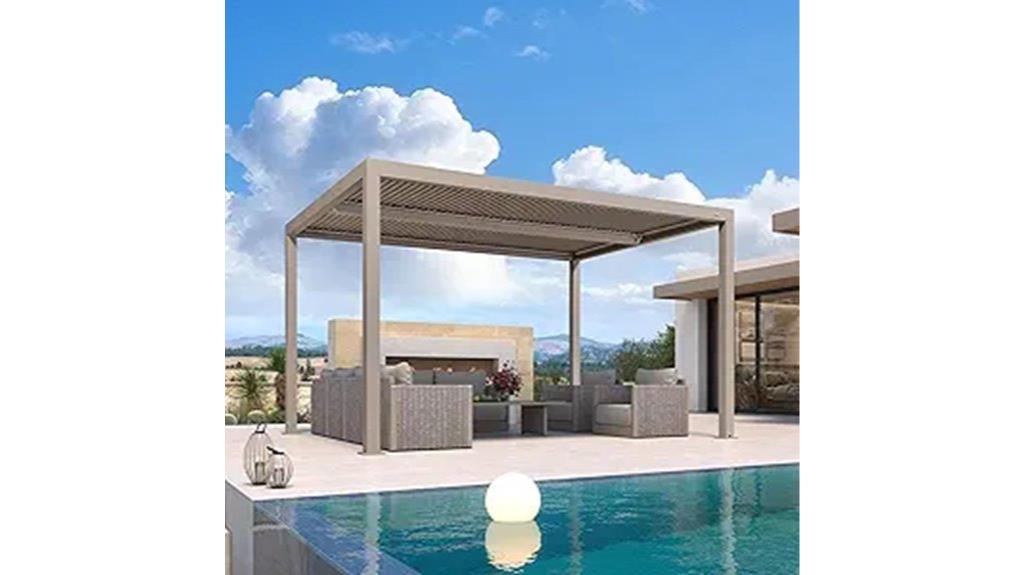 purple leaf aluminum pergola