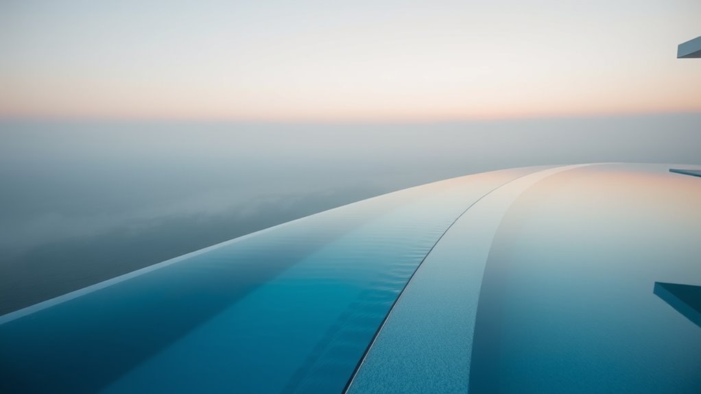 seamless vanishing water edge