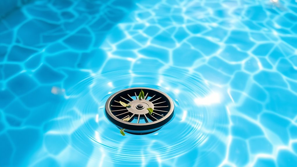 skimmers remove surface debris