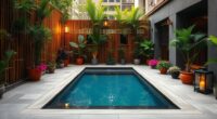 small urban courtyard pools