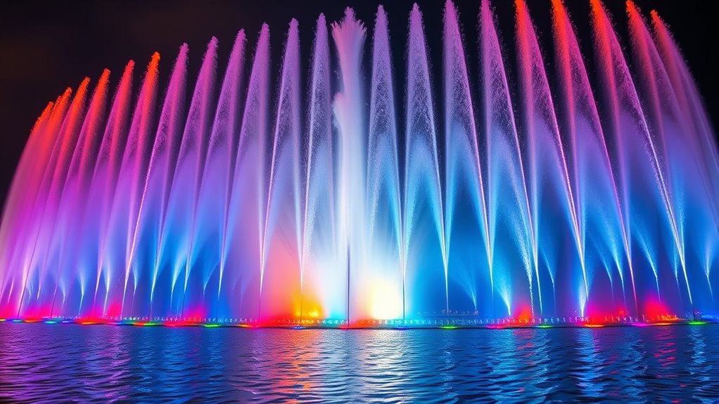 spectacular fire water performances