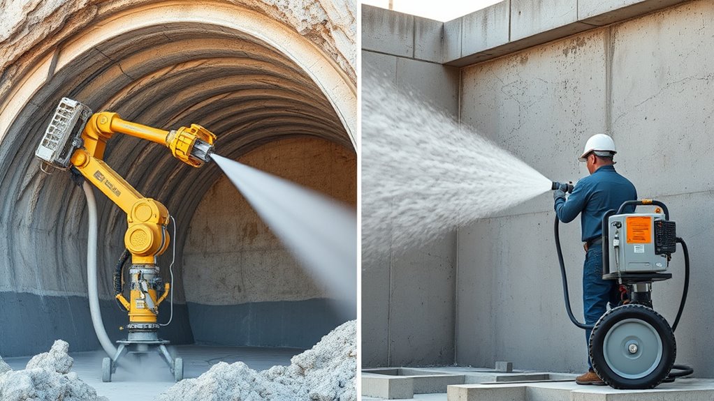spray application equipment differences